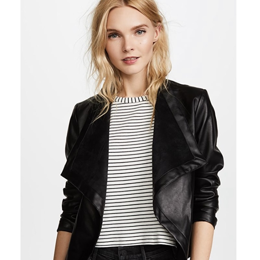 Bb Dakota Peppin vegan leather drapey jacket
